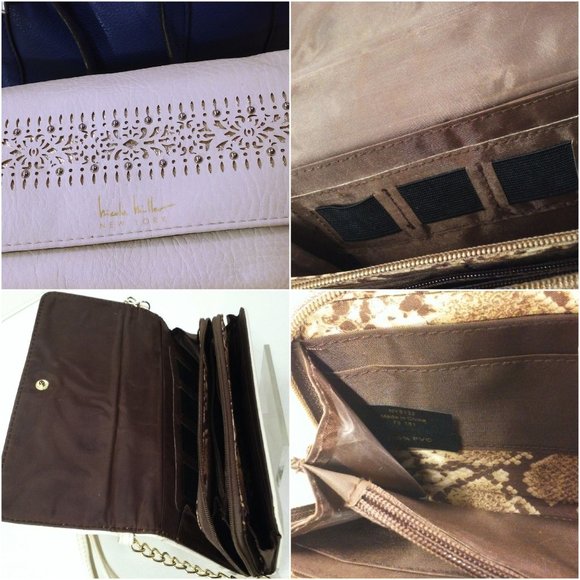 Bundle Lot of 2 Nicole Miller Collection TopCarry Handbag Crossbody Wallet Purse - Picture 10 of 11